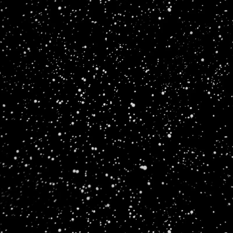 Detalle nítido de la proyección de un cielo nocturno estrellado clásico generado por el proyector Lovuris Nova en fondo oscuro.